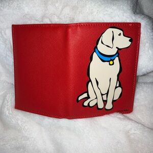 Marc Tetro Red Wallet Passport Case Card Holder Unisex